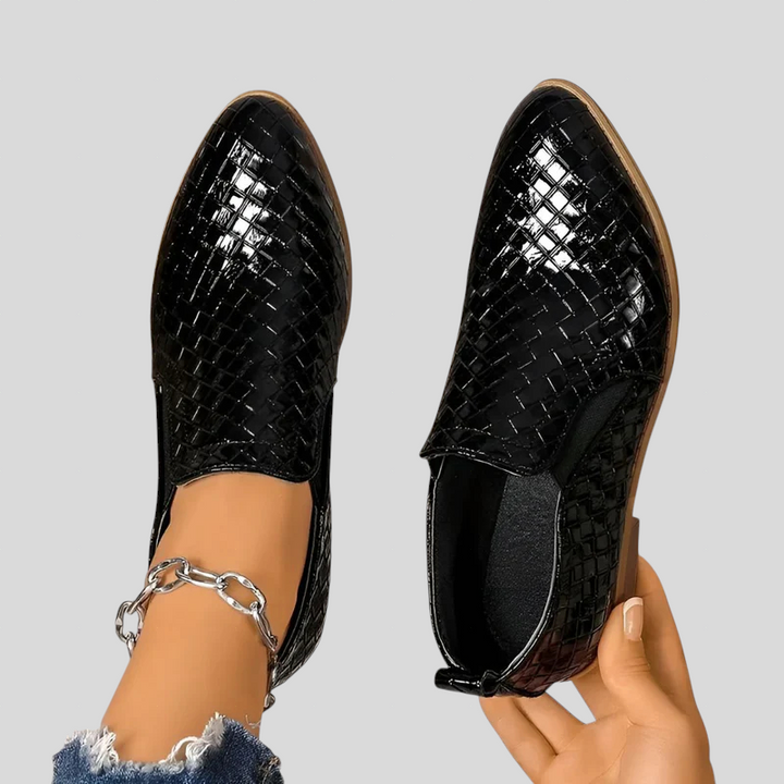 Braided Ankle Boots with Block Heel