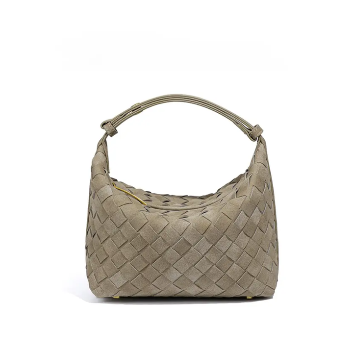 Matte Woven Structured Handbag