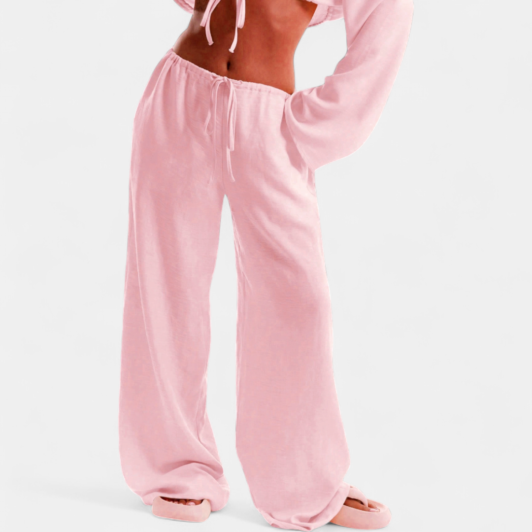 Relaxed Wide Leg Casual Pants