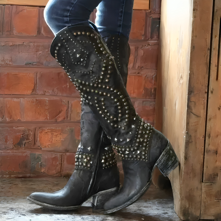 Western Knee-High Boots