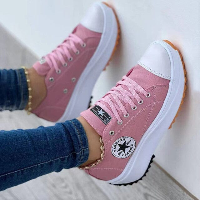 Women's Platform Lace-Up Sneakers
