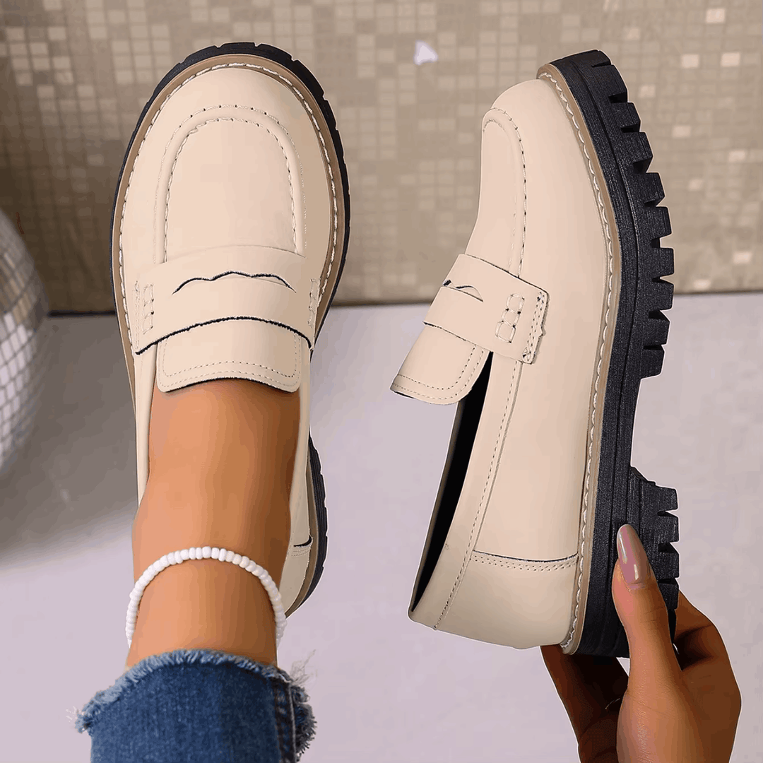 Suede Platform College Loafers
