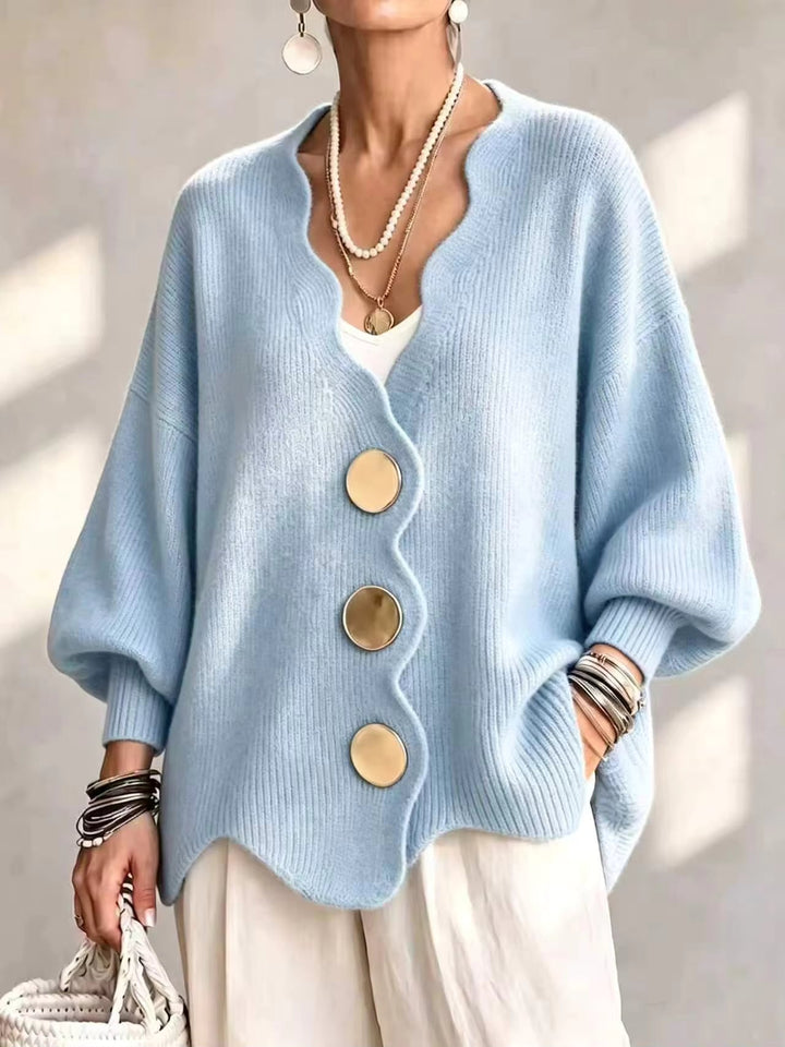 Loose Button Knit Cardigan