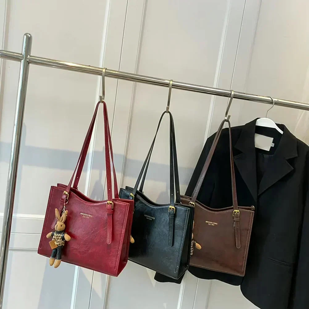 Vintage Vegan Leather Shoulder Bag