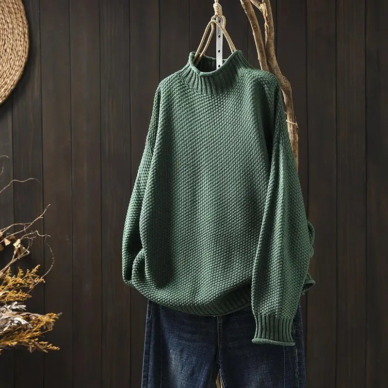 Relaxed Textured Knit Sweater