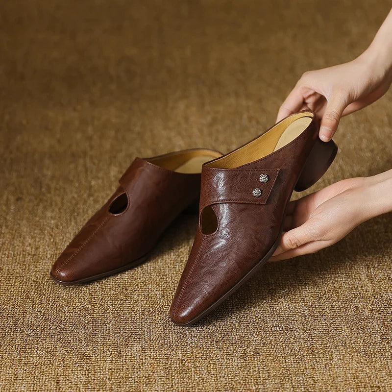 Genuine Leather Mules Bethany