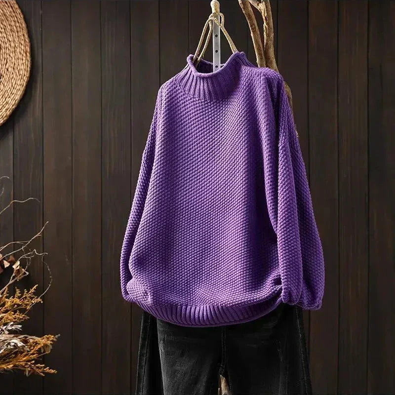 Relaxed Textured Knit Sweater