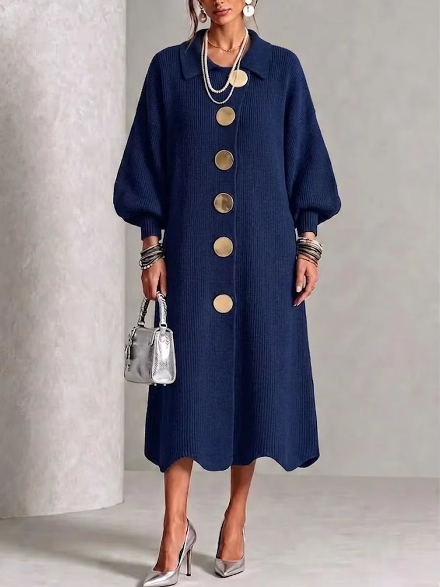 Long Sleeve Button-Down Dress