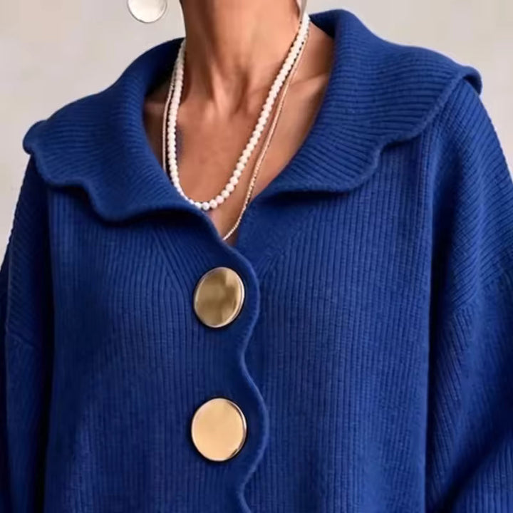 Ribbed Knit Button Cardigan