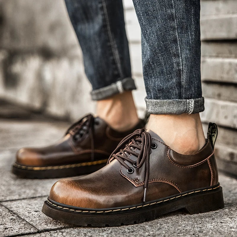 Leather Oxford Boots