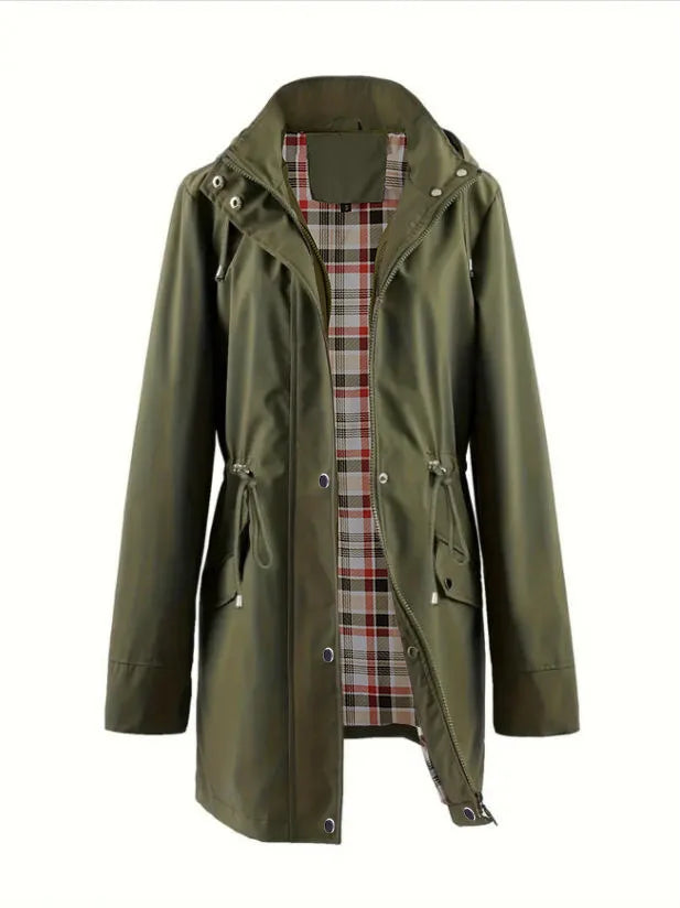 Tartan-Lined Rain Parka