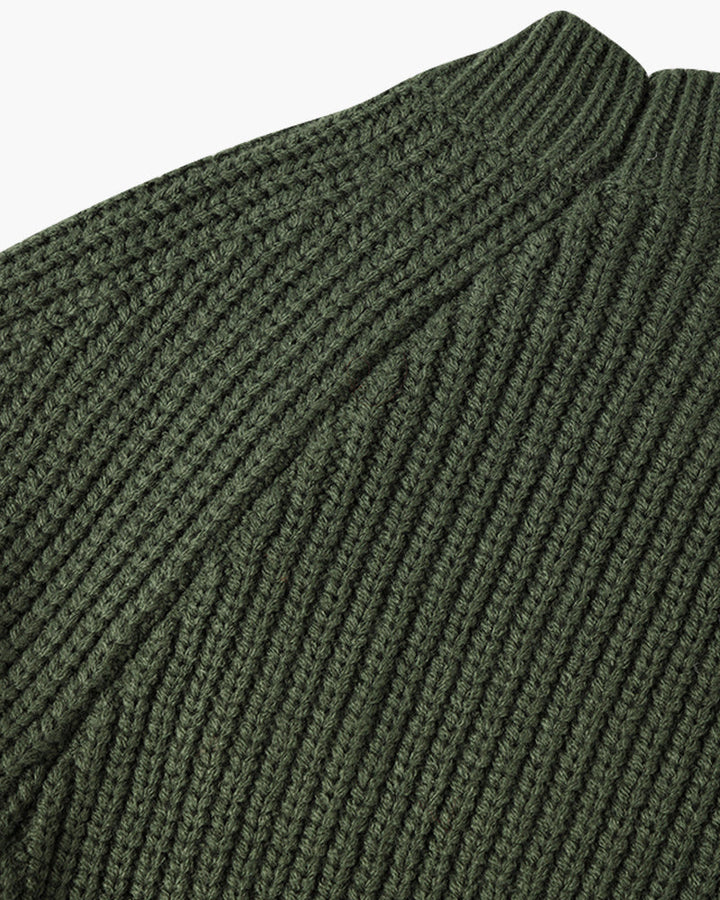 Cotton Knit Raglan Sleeve Sweater