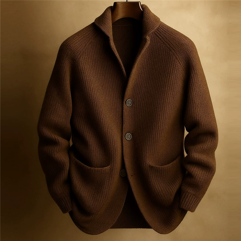 Textured Knit Button Cardigan