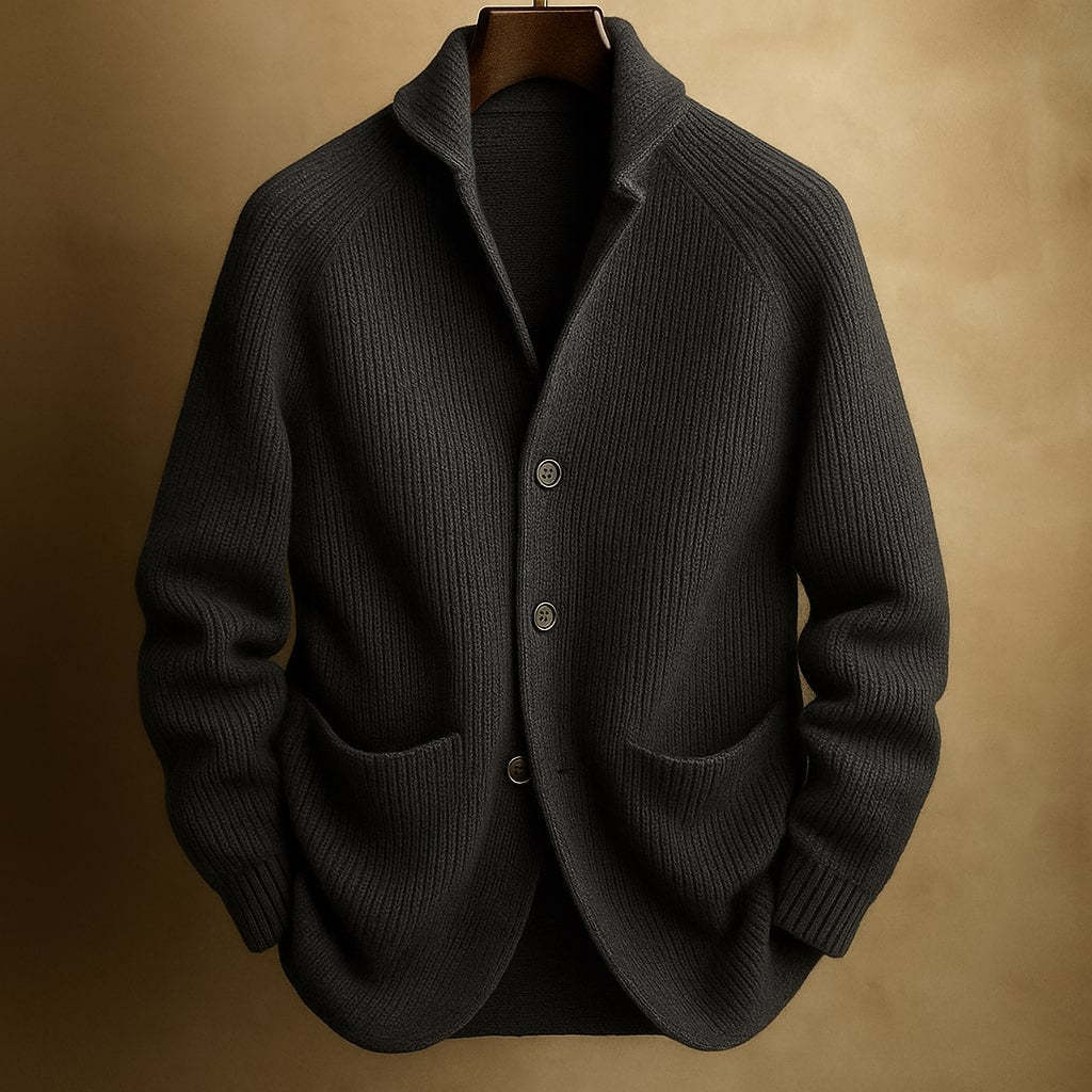 Textured Knit Button Cardigan