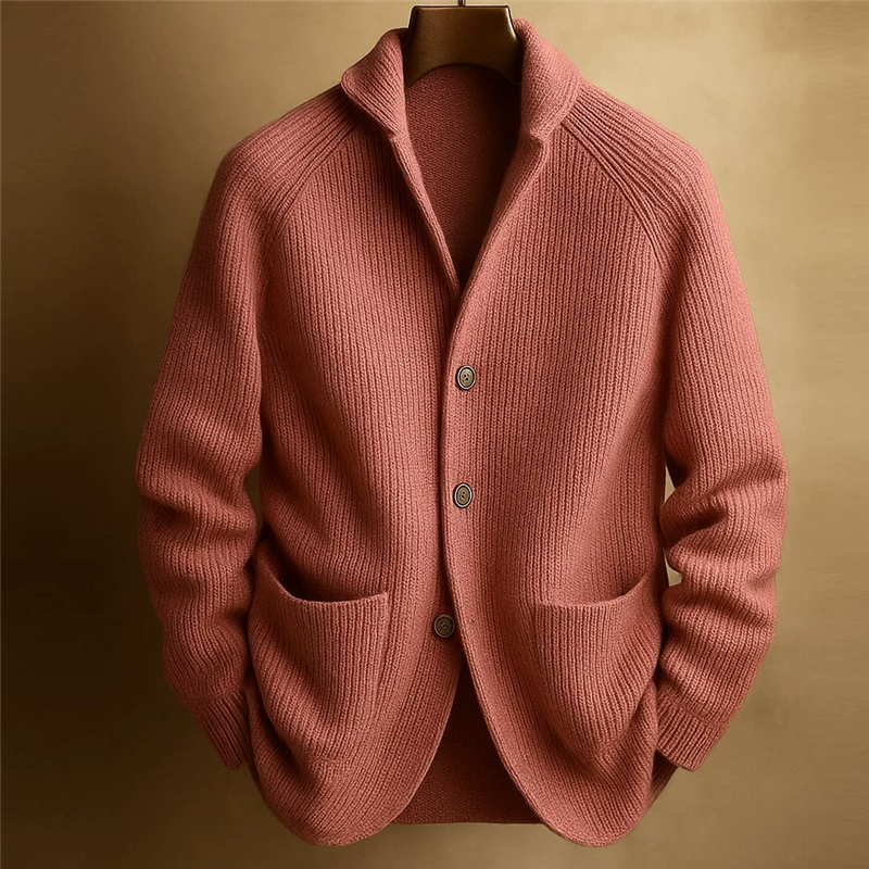 Textured Knit Button Cardigan