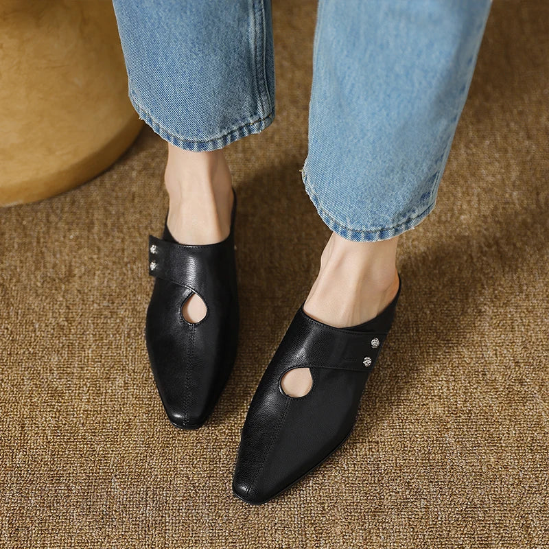 Genuine Leather Mules Bethany