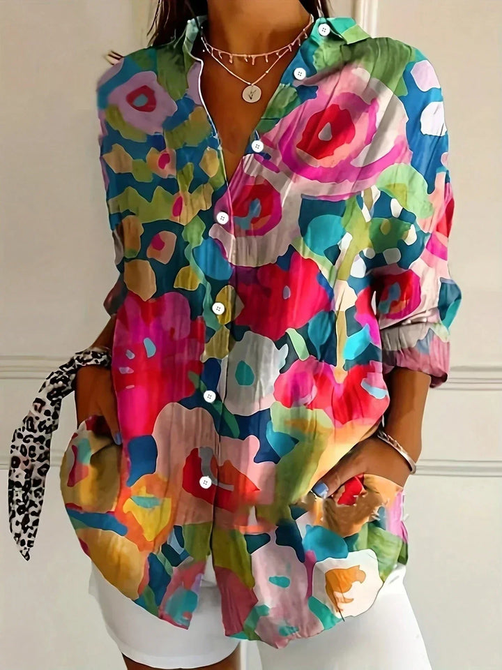 Colorful Printed Lightweight Blouse