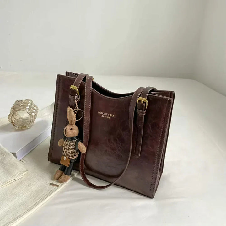 Vintage Vegan Leather Shoulder Bag