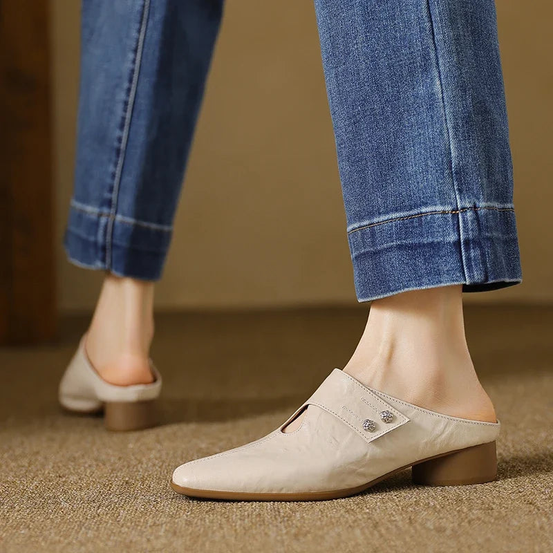 Genuine Leather Mules Bethany