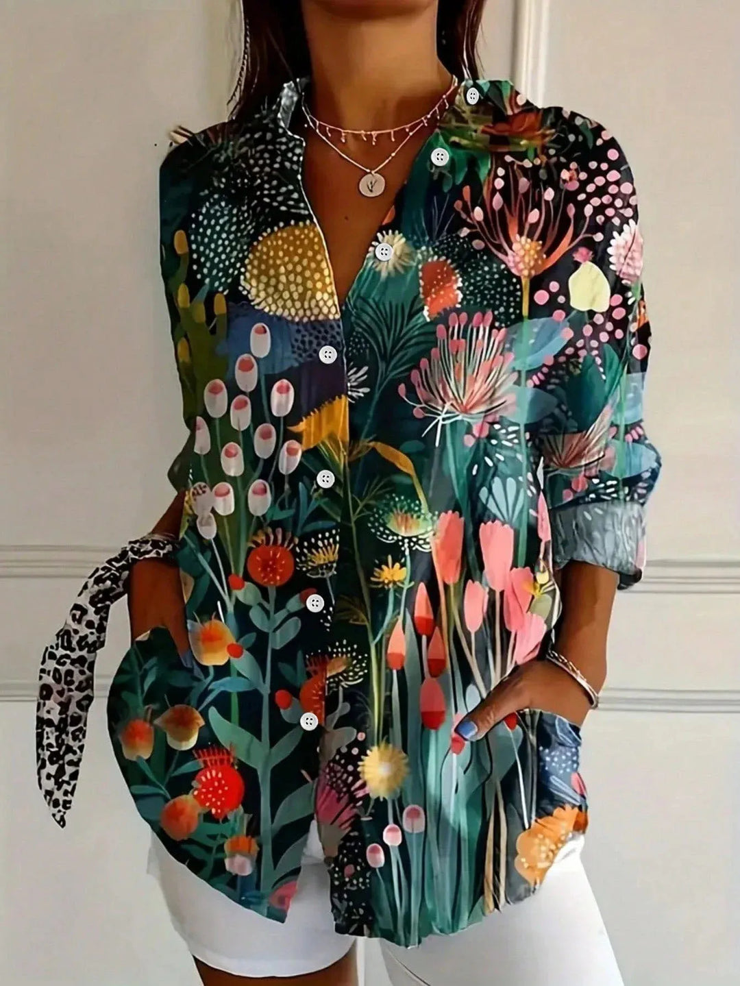 Colorful Printed Lightweight Blouse