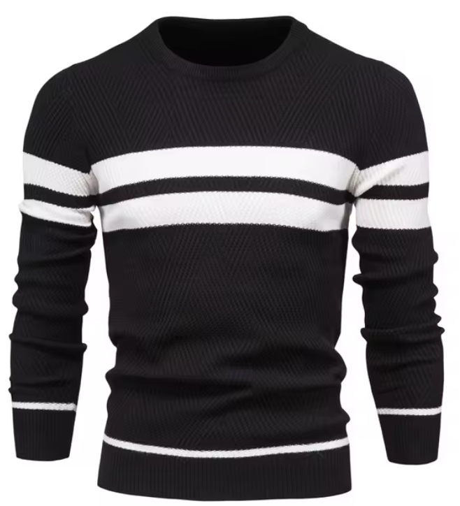 Elegant Men’s Herringbone Sweater