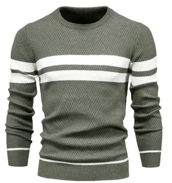 Elegant Men’s Herringbone Sweater