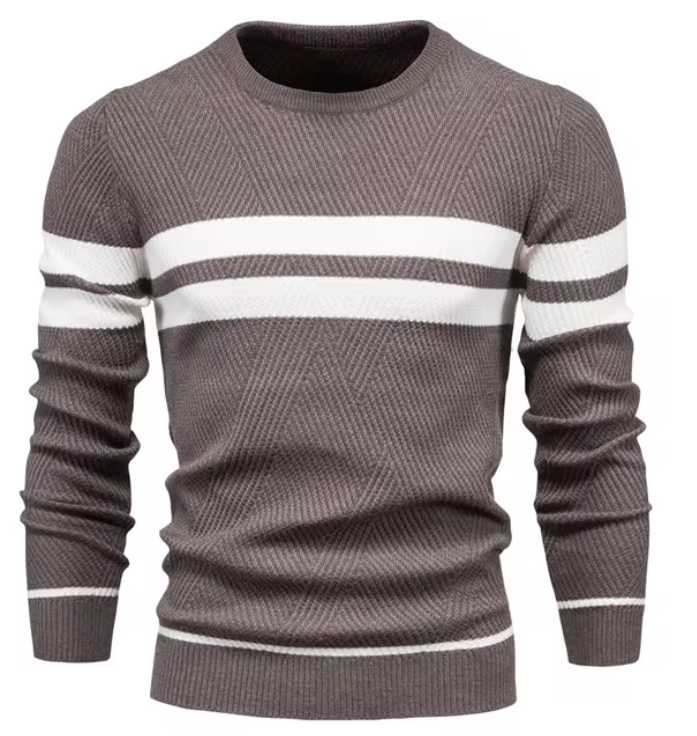 Elegant Men’s Herringbone Sweater