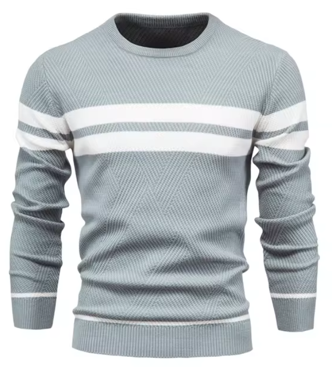 Elegant Men’s Herringbone Sweater