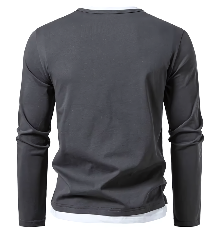 Long-Sleeve Shirt Made from High-Quality Combed Cotton