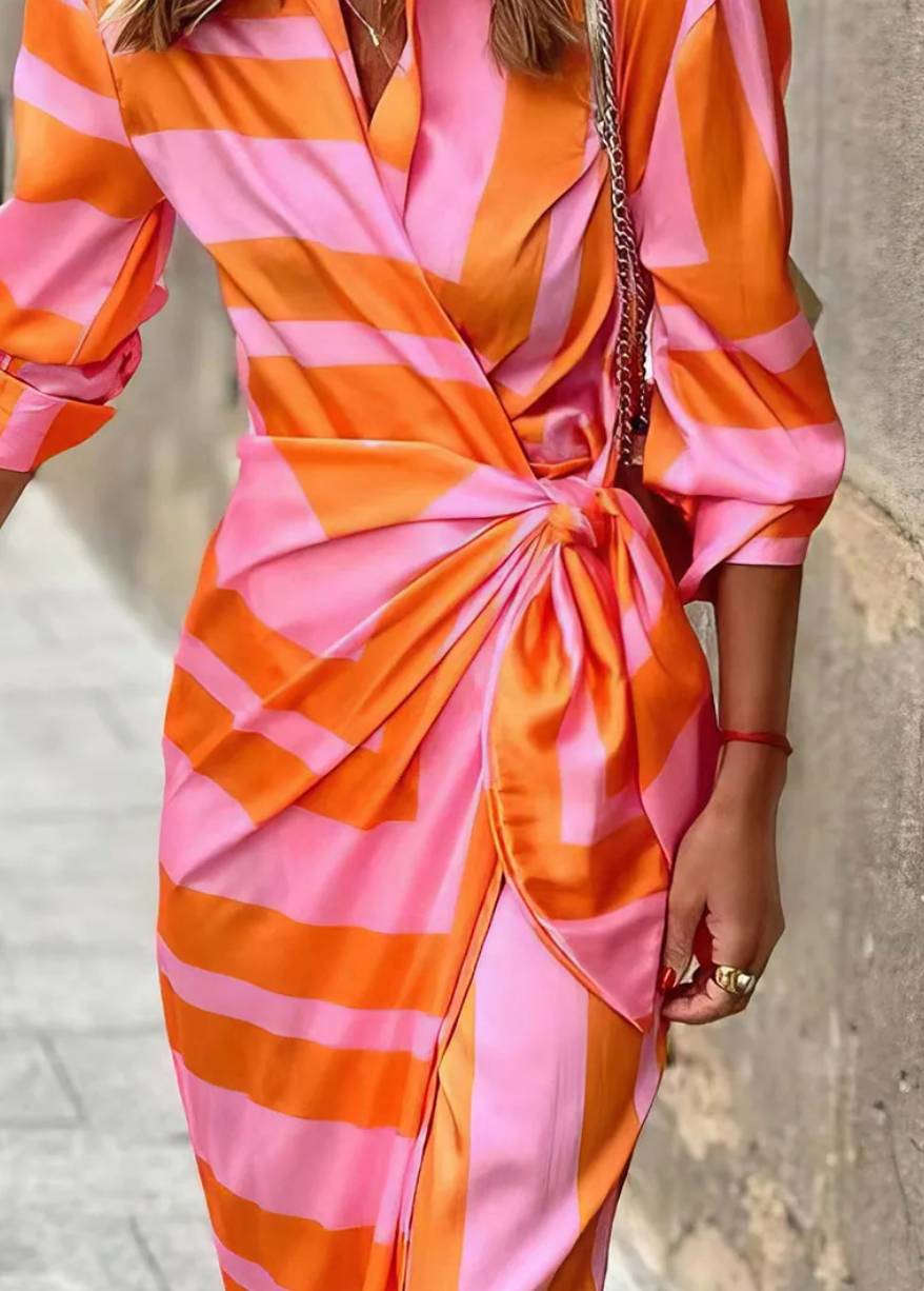 Printed Wrap Dress