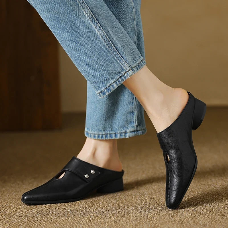 Genuine Leather Mules Bethany