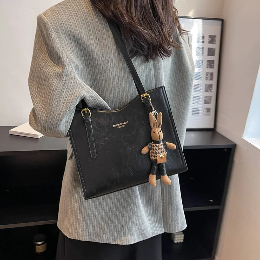 Vintage Vegan Leather Shoulder Bag