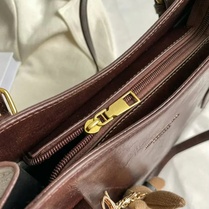 Vintage Vegan Leather Shoulder Bag