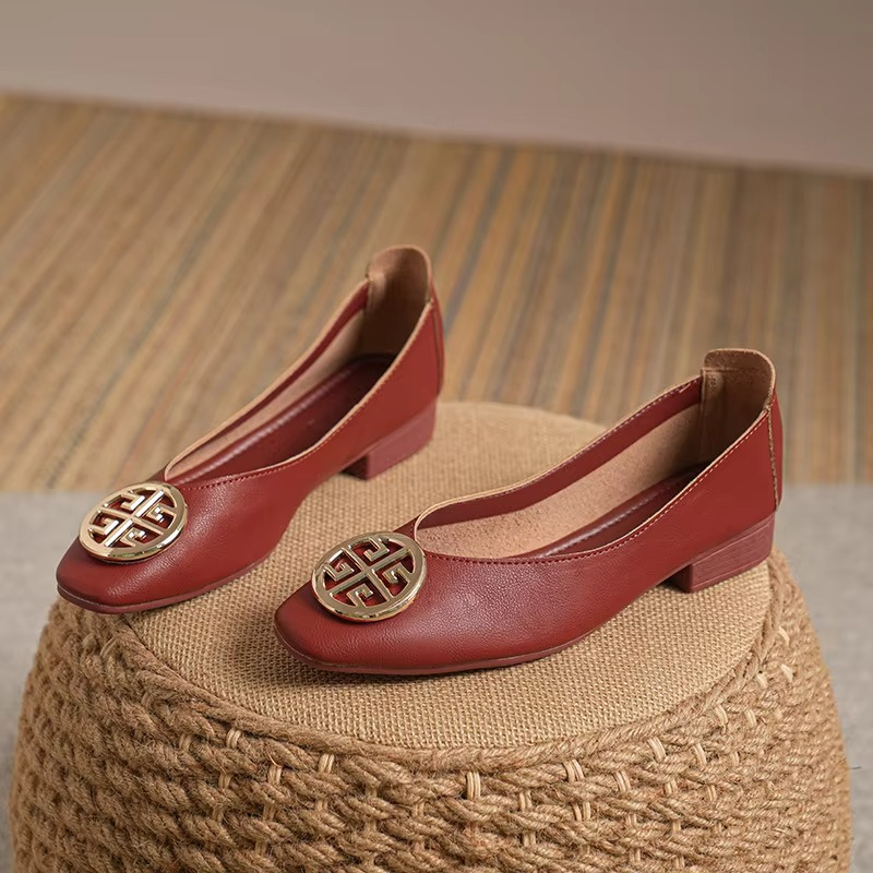 Leather Flats Ariel