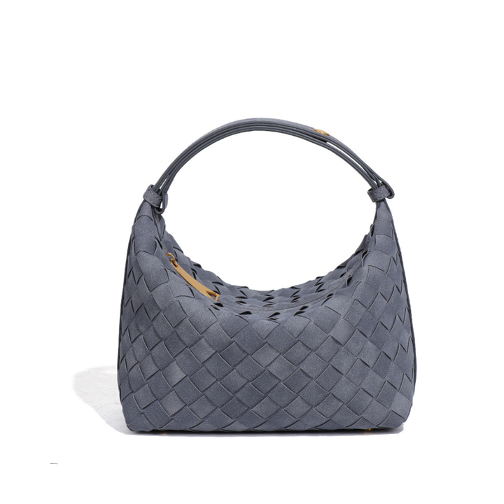 Matte Woven Structured Handbag