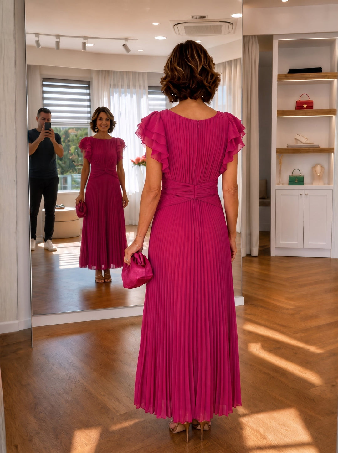 Pleated Maxi Dress Skylar