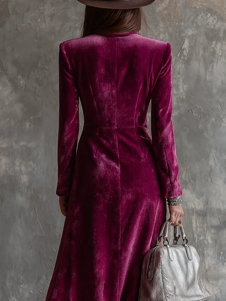 Velvet Maxi Blazer Dress