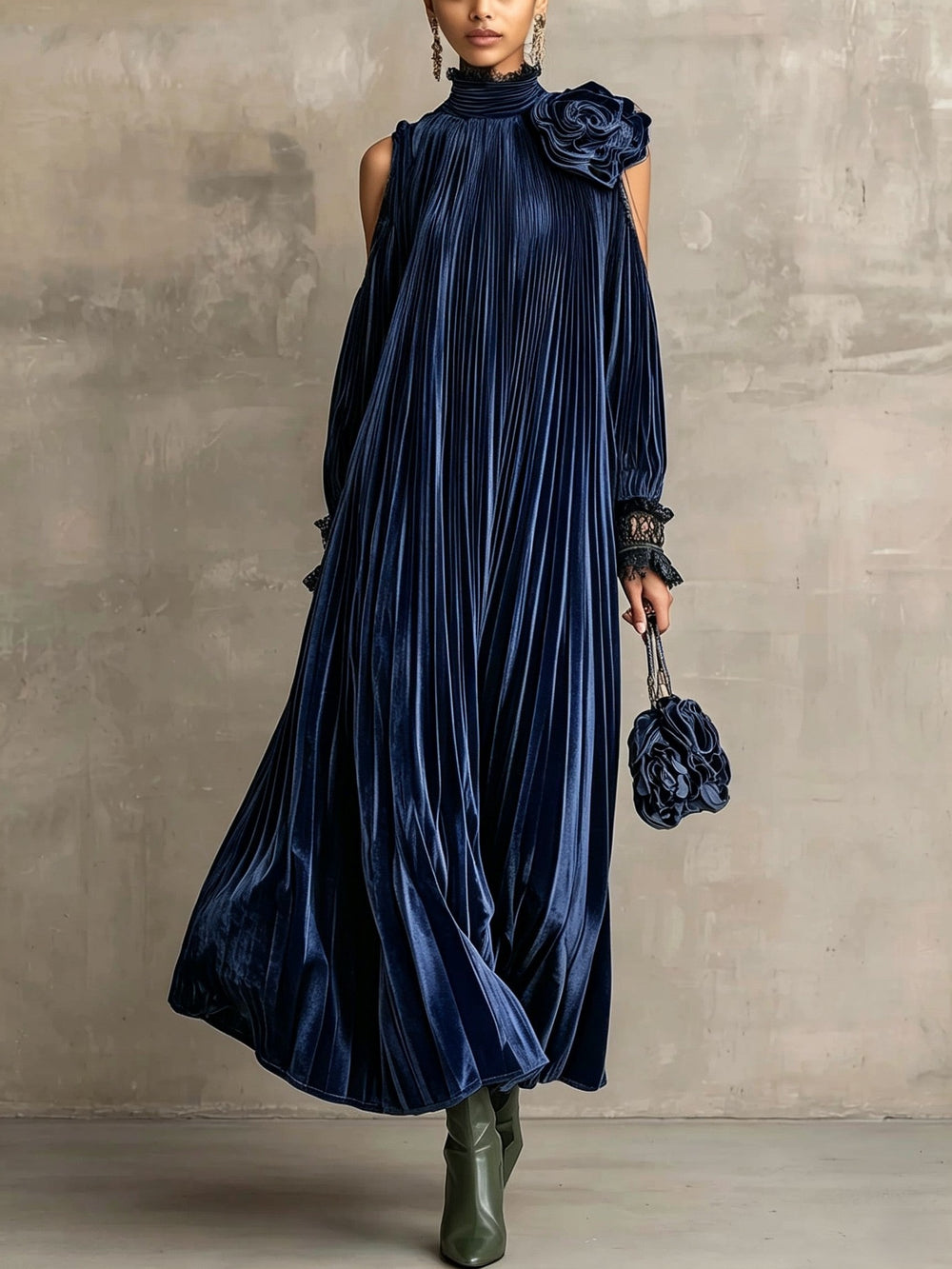 Pleated Maxi Dress