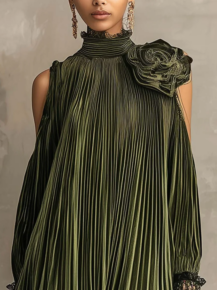 Pleated Maxi Dress