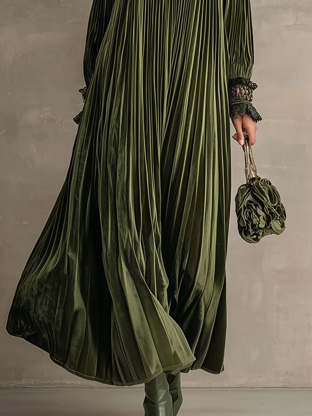 Pleated Maxi Dress