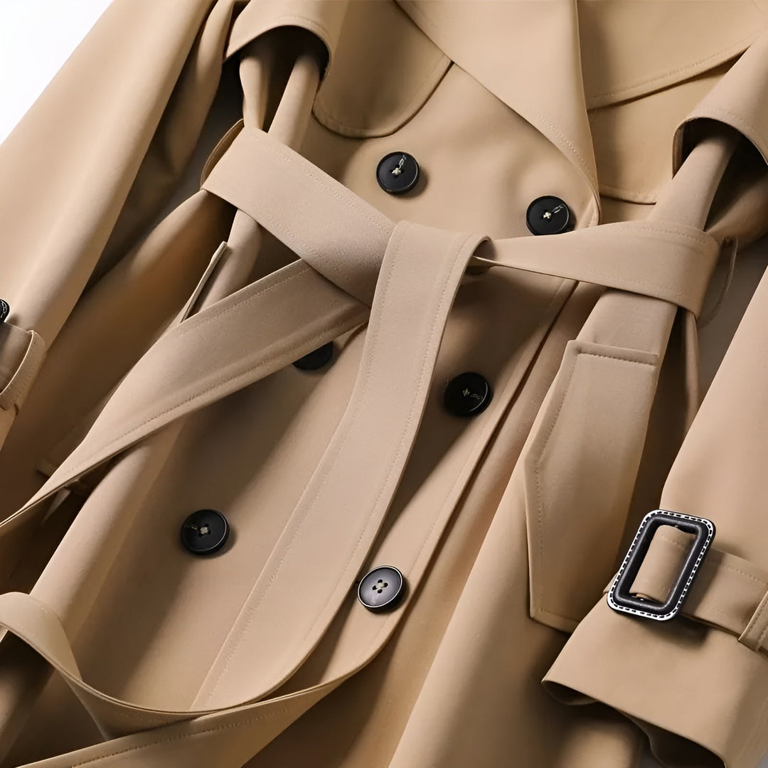 Elegant Belted Trench Coat