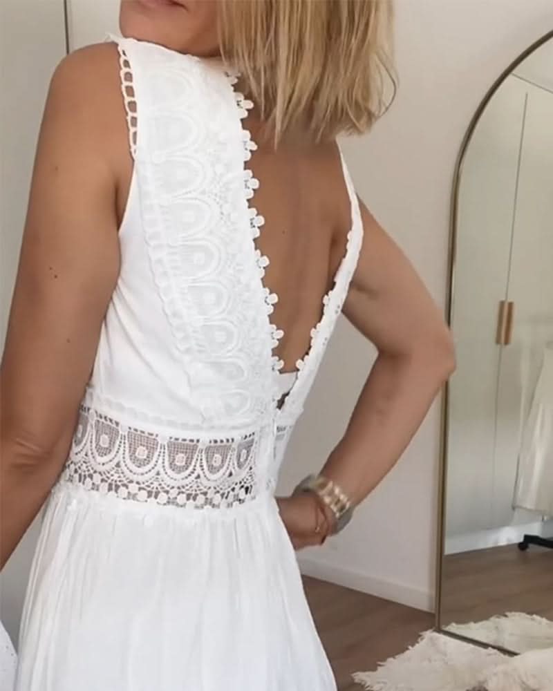 Lace V-Neck Maxi dress