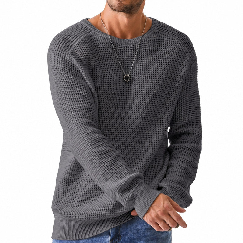 Textured Waffle Knit Sweater