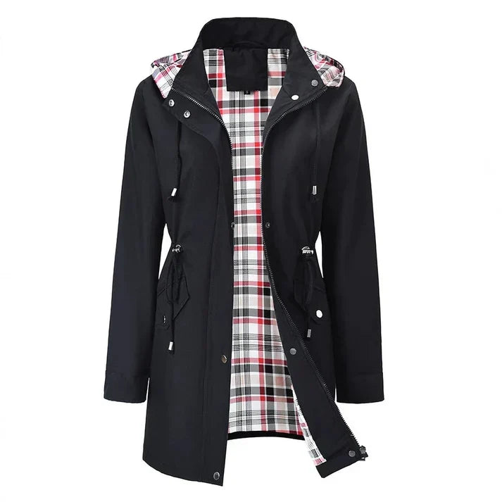 Waterproof Jacket with Plaid Lining