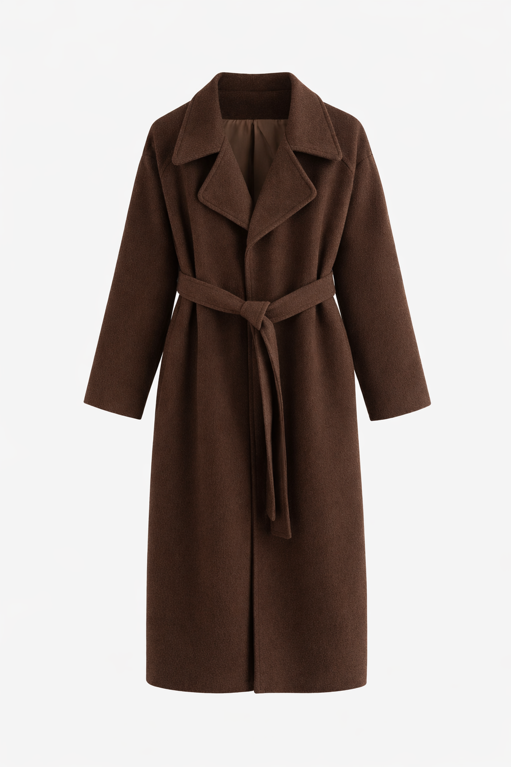 Elegant Belted Long Coat
