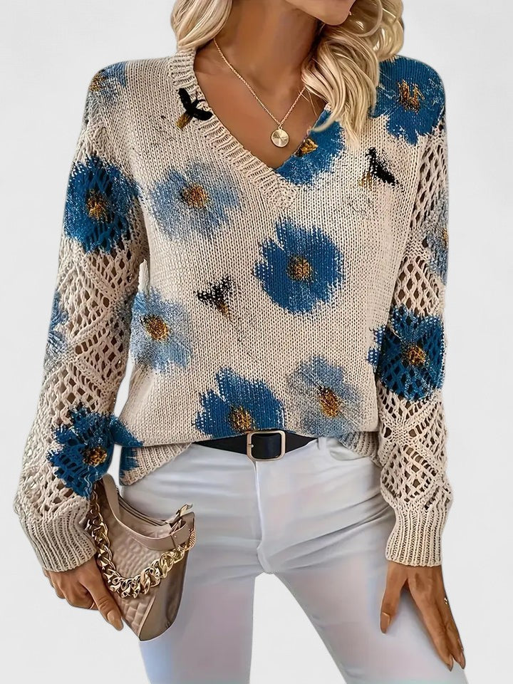 Elegant Floral Sweater