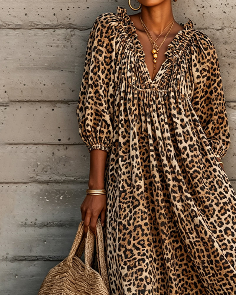 Leopard Print Maxi Dress