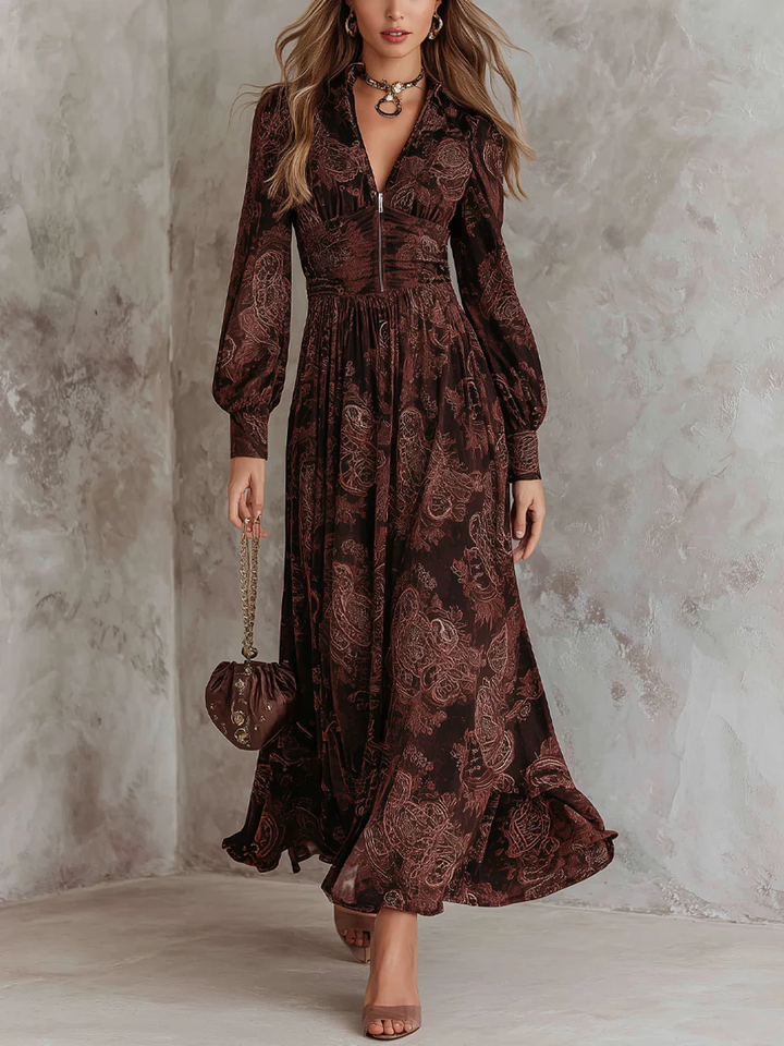 Vintage Paisley Maxi Dress