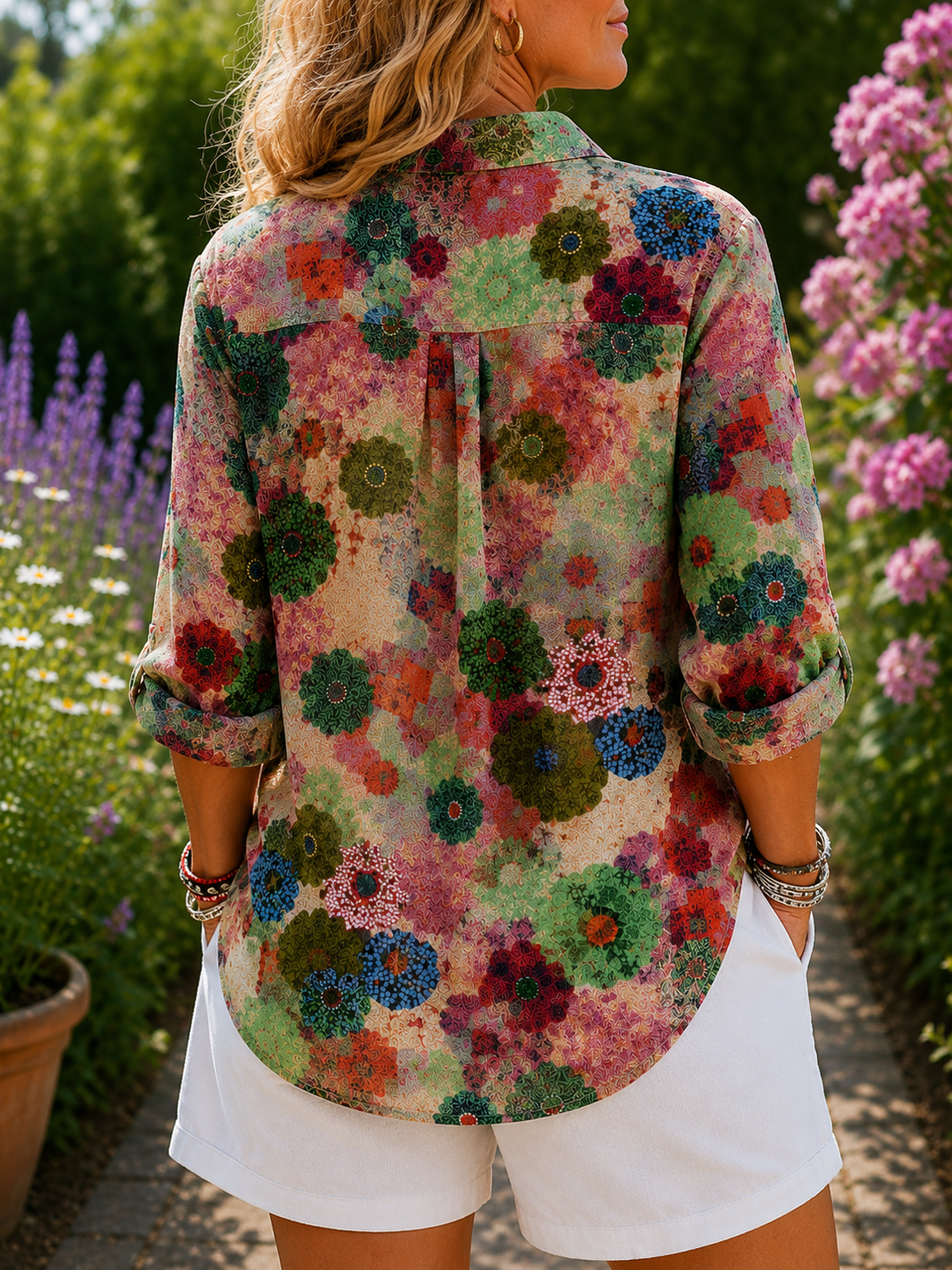 Comfort Button-Up Blouse