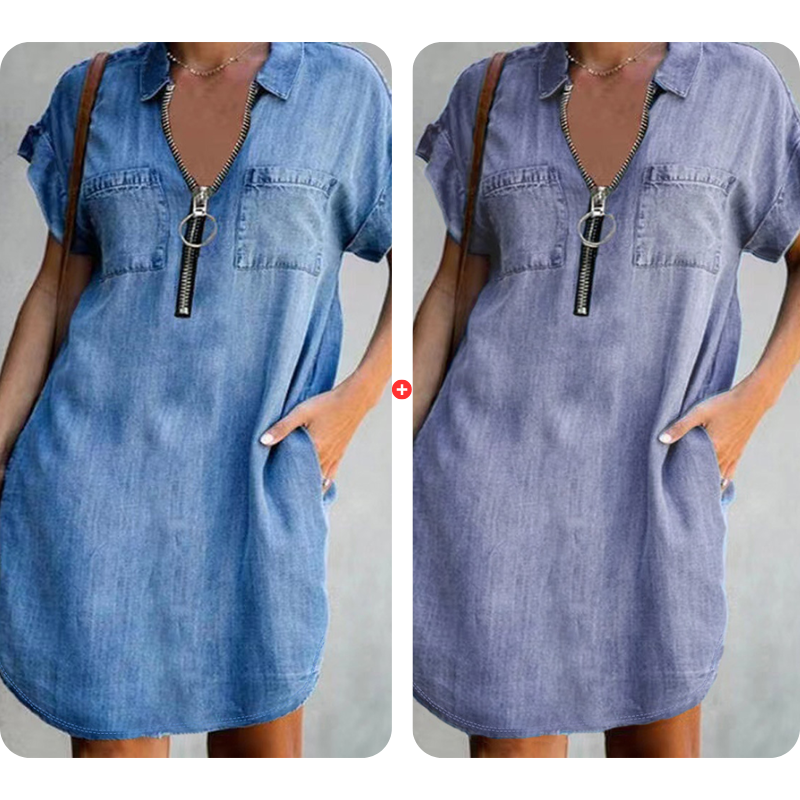 Relaxed Denim Shirt Dress